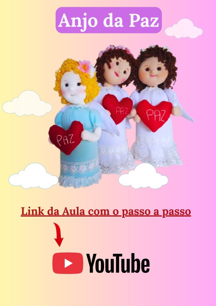Anjinho para batizado passo a passo completo - molde parte 1