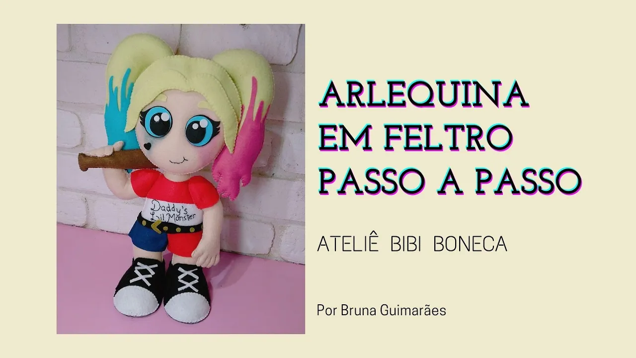 Arlequina de feltro