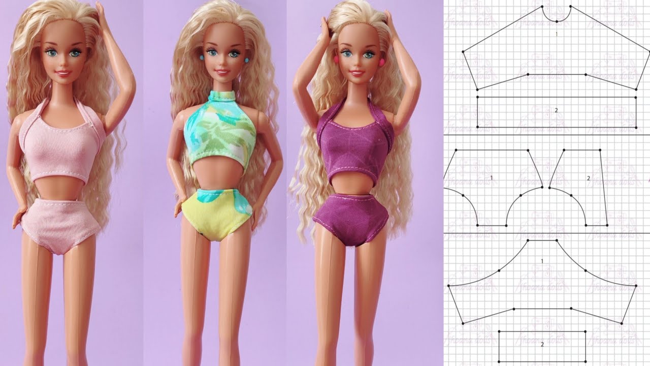 Biquínis para Barbie antiga