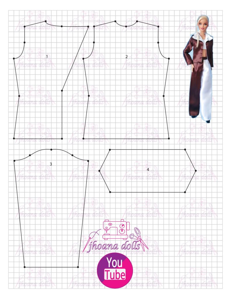 Blazer e calça para Barbie - molde parte 1
