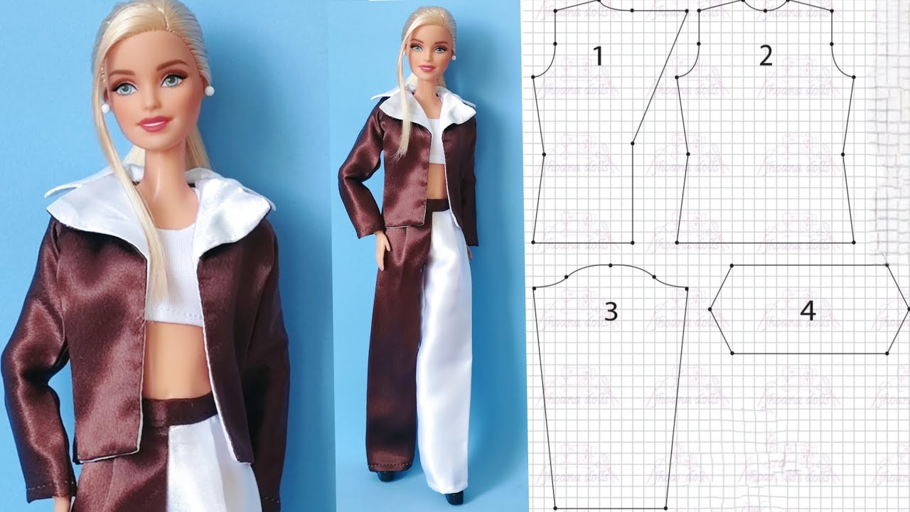 Blazer e calça para Barbie