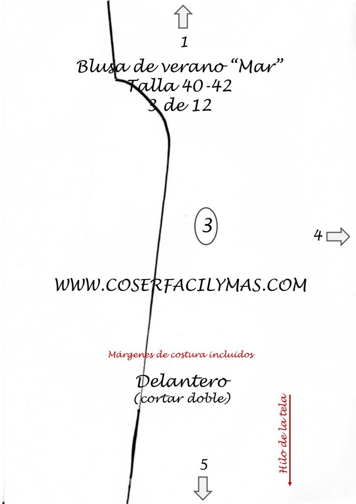 Blusa fácil – a blusa Mar - molde parte 3
