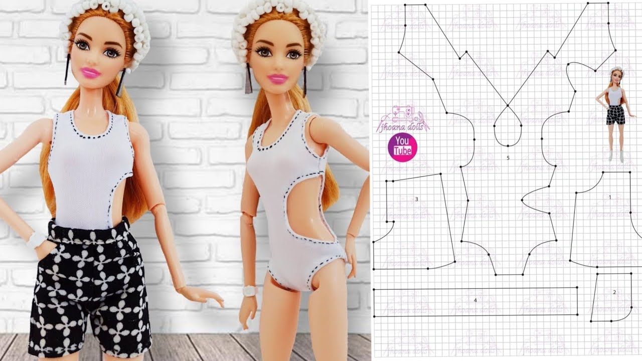 Body e short para Barbie