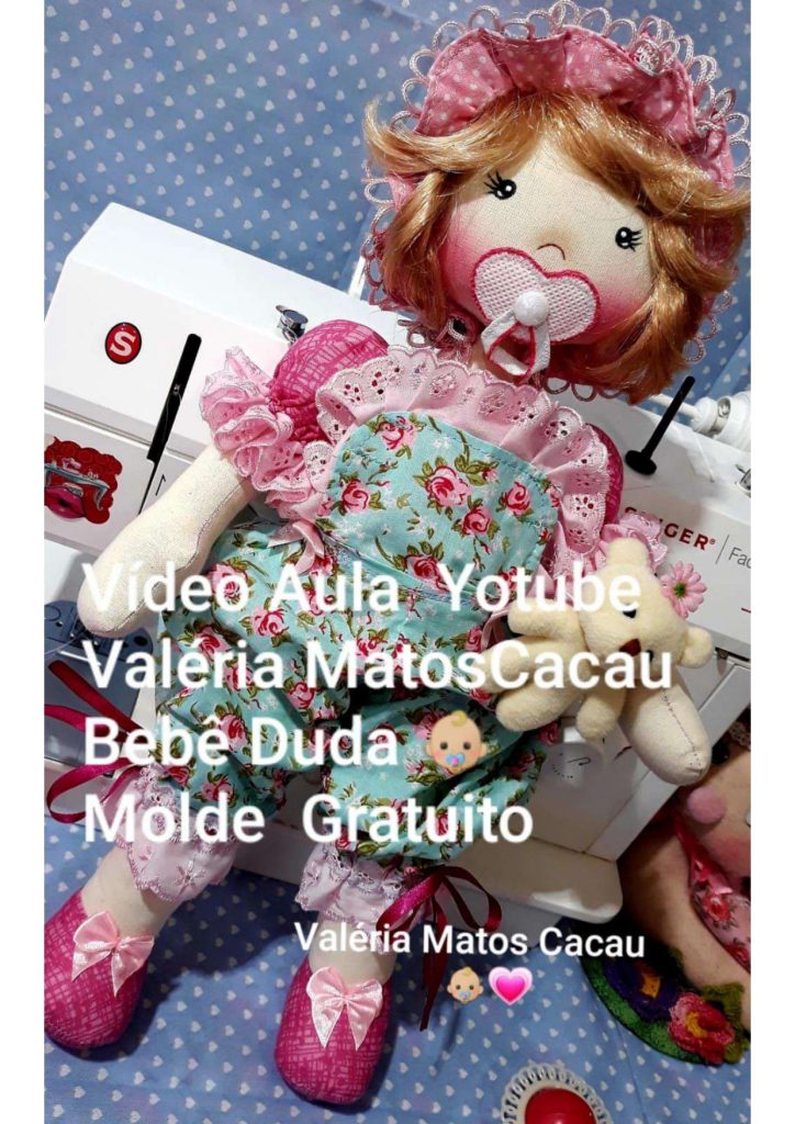 Boneca bebê de pano para iniciantes - molde parte 1