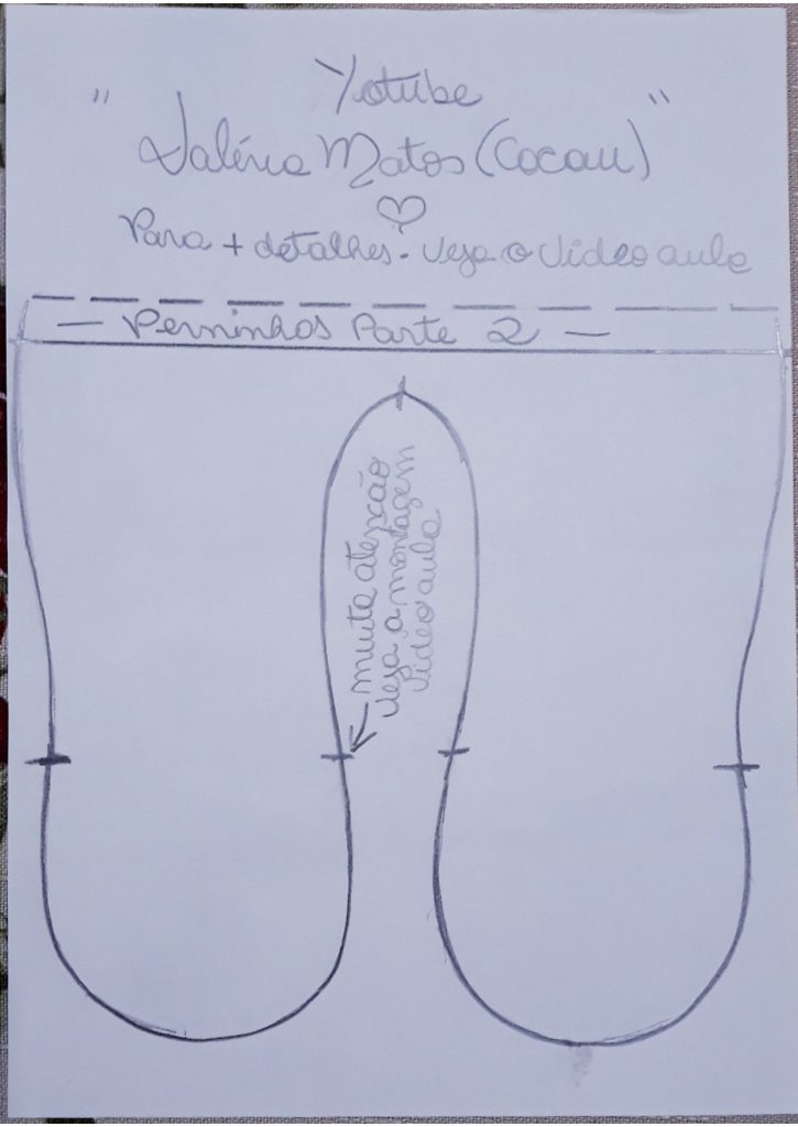 Boneca bebezão Nane de pano de 60 cm para iniciantes - molde parte 4