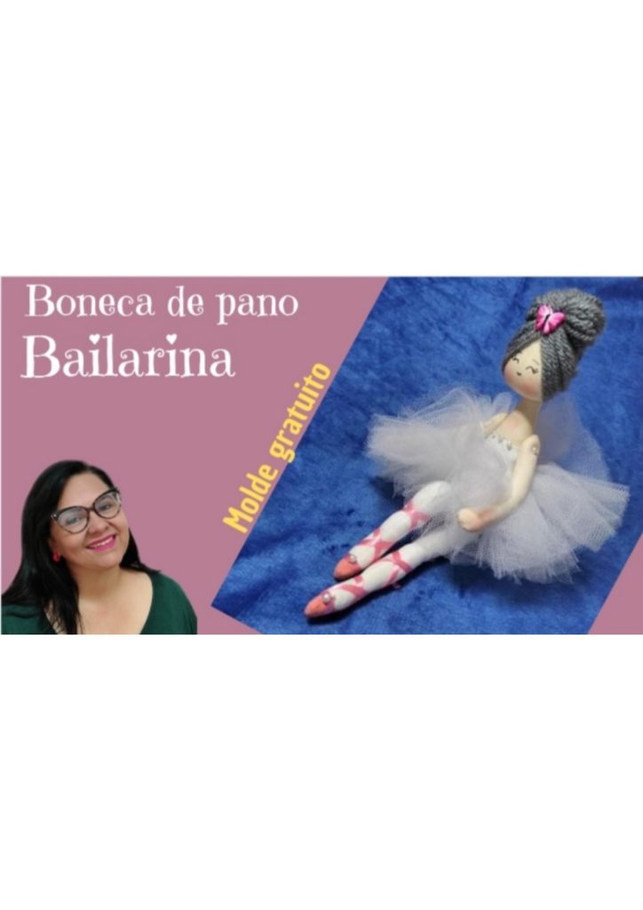 Boneca de pano bailarina - molde parte 2