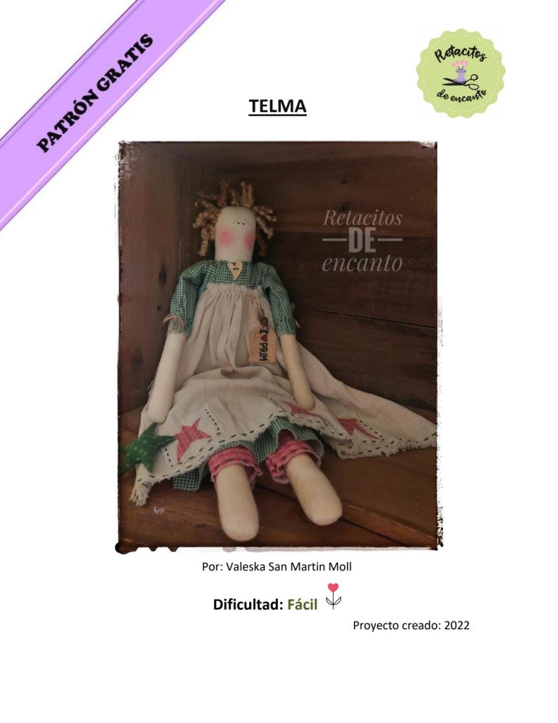 Boneca estilo primitivo Telma passo a passo - molde parte 1