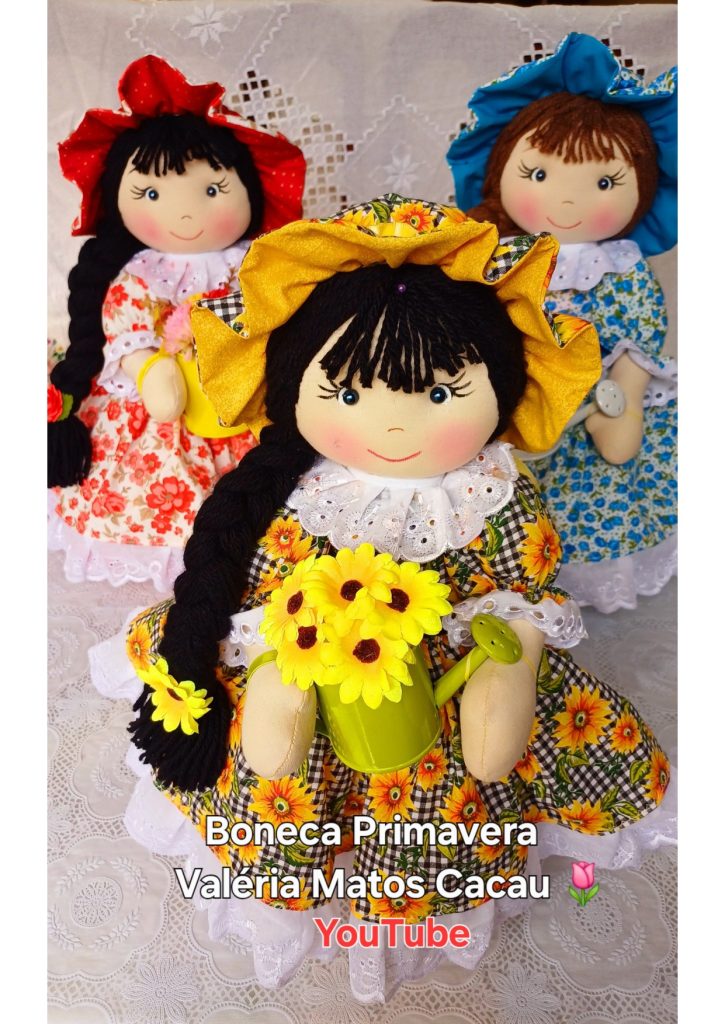 Boneca feita na garrafa PET - molde parte 1