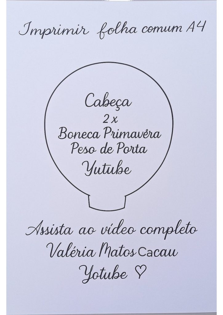 Boneca feita na garrafa PET - molde parte 2