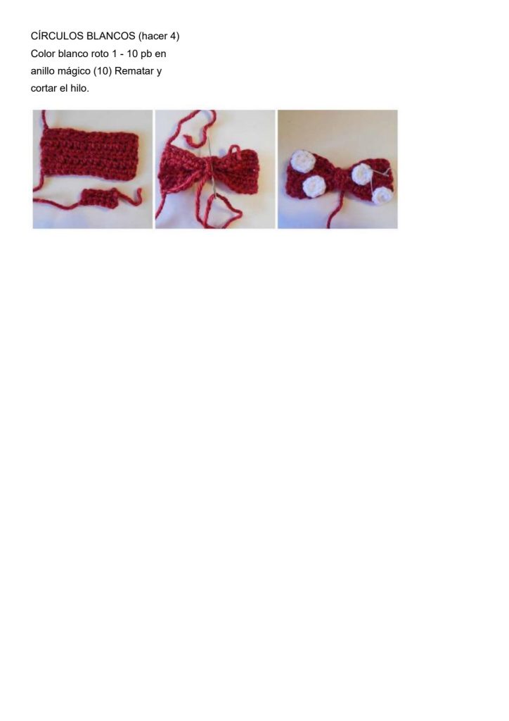 Boneca Minnie Mouse de amigurumi - molde parte 11