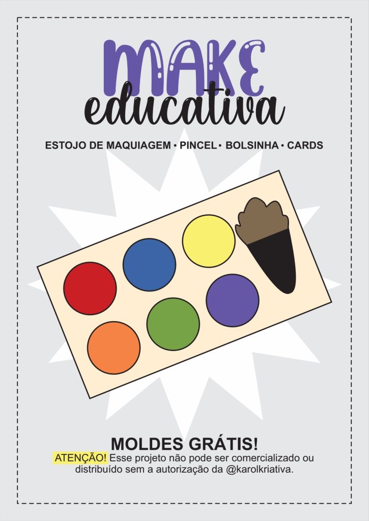 Brinquedo educativo de feltro – aprenda as cores - molde parte 1