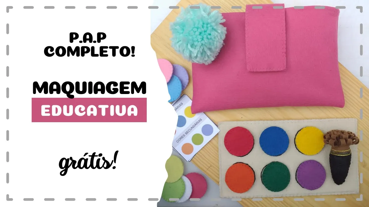 Brinquedo educativo de feltro – aprenda as cores