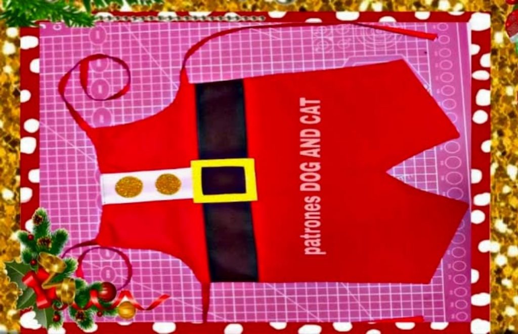Capa de Papai Noel para cachorrinho - molde parte 4