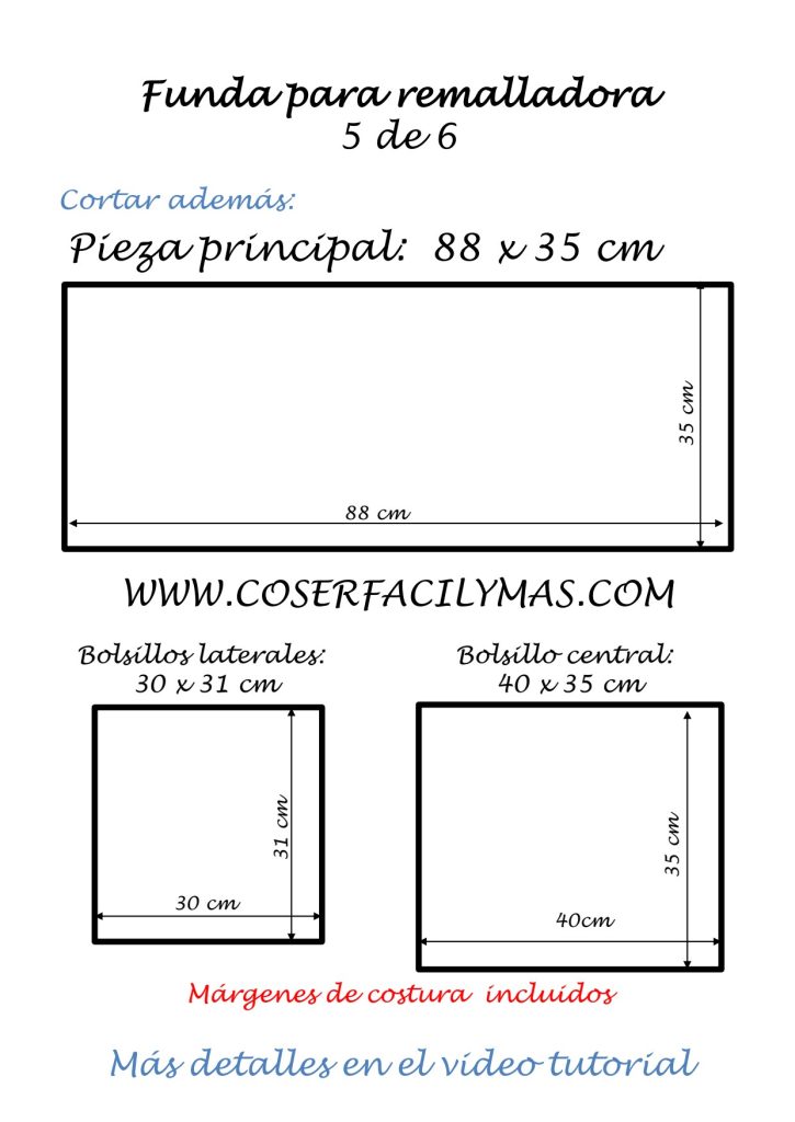 Capa para máquina overloque - molde parte 5