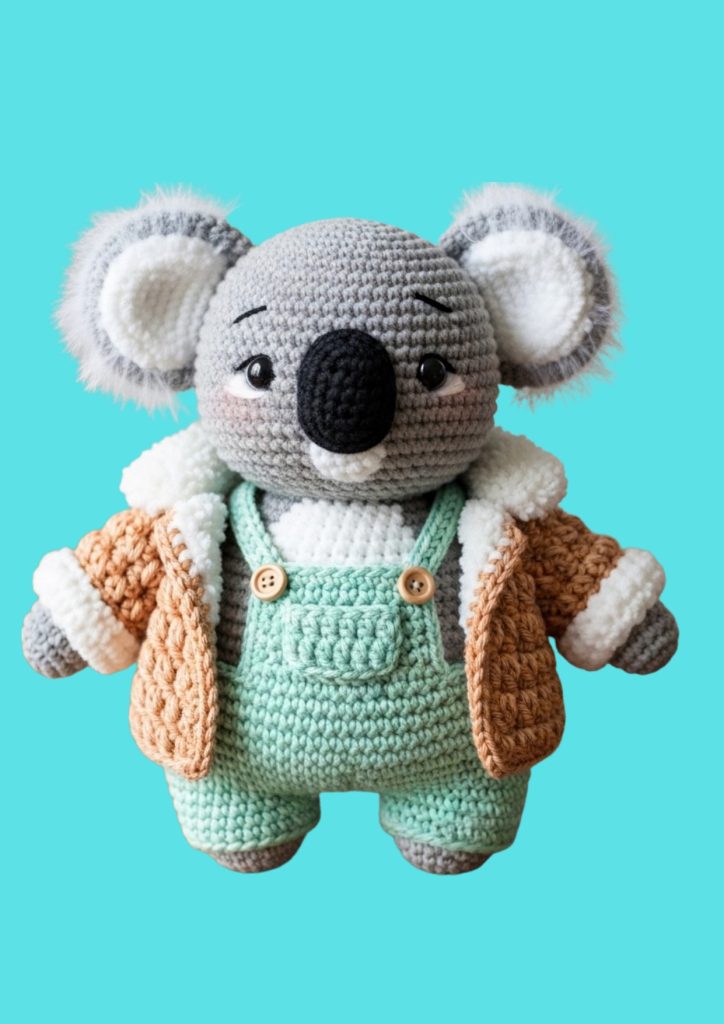 Cardigã de coala em amigurumi - molde parte 3