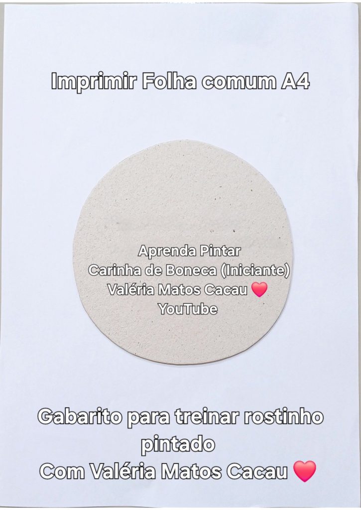 Carinha de boneca – modo simples de pintar para iniciantes - molde parte 1