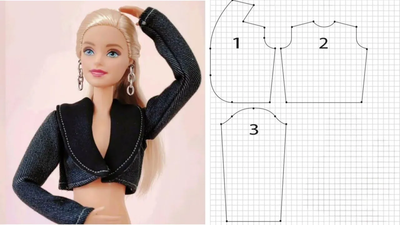 Casaco curto para Barbie