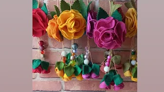 Chaveiro de flor de feltro - molde parte 4