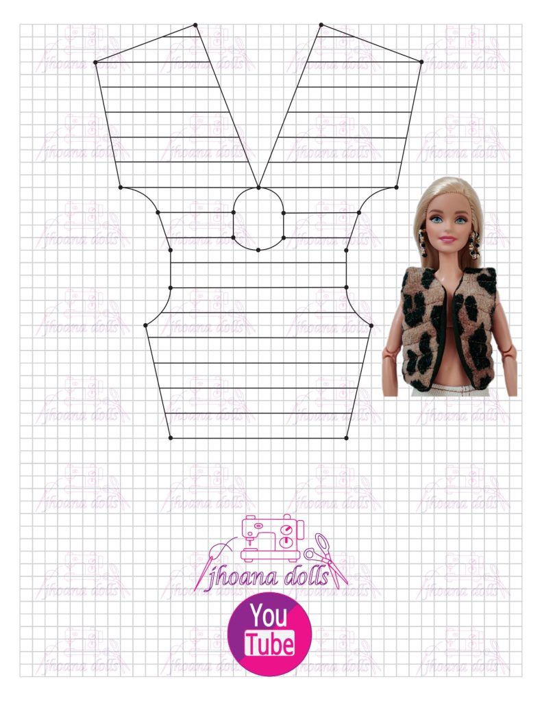 Colete bomber para Barbie - molde parte 1