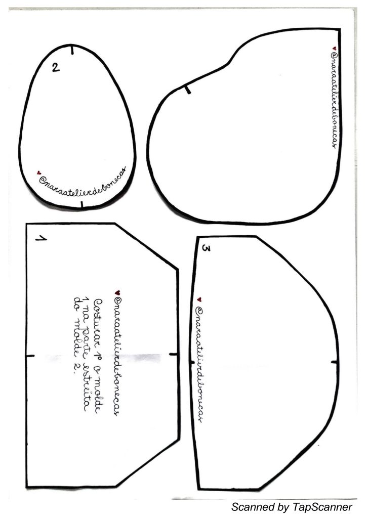 Como fazer 2 tipos de sapatos para bonecão de pano - molde parte 1