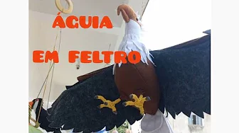 Como fazer águia de feltro com asa aberta e garras - molde parte 14