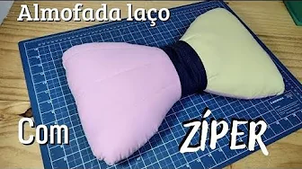 Como fazer almofada laço com zíper