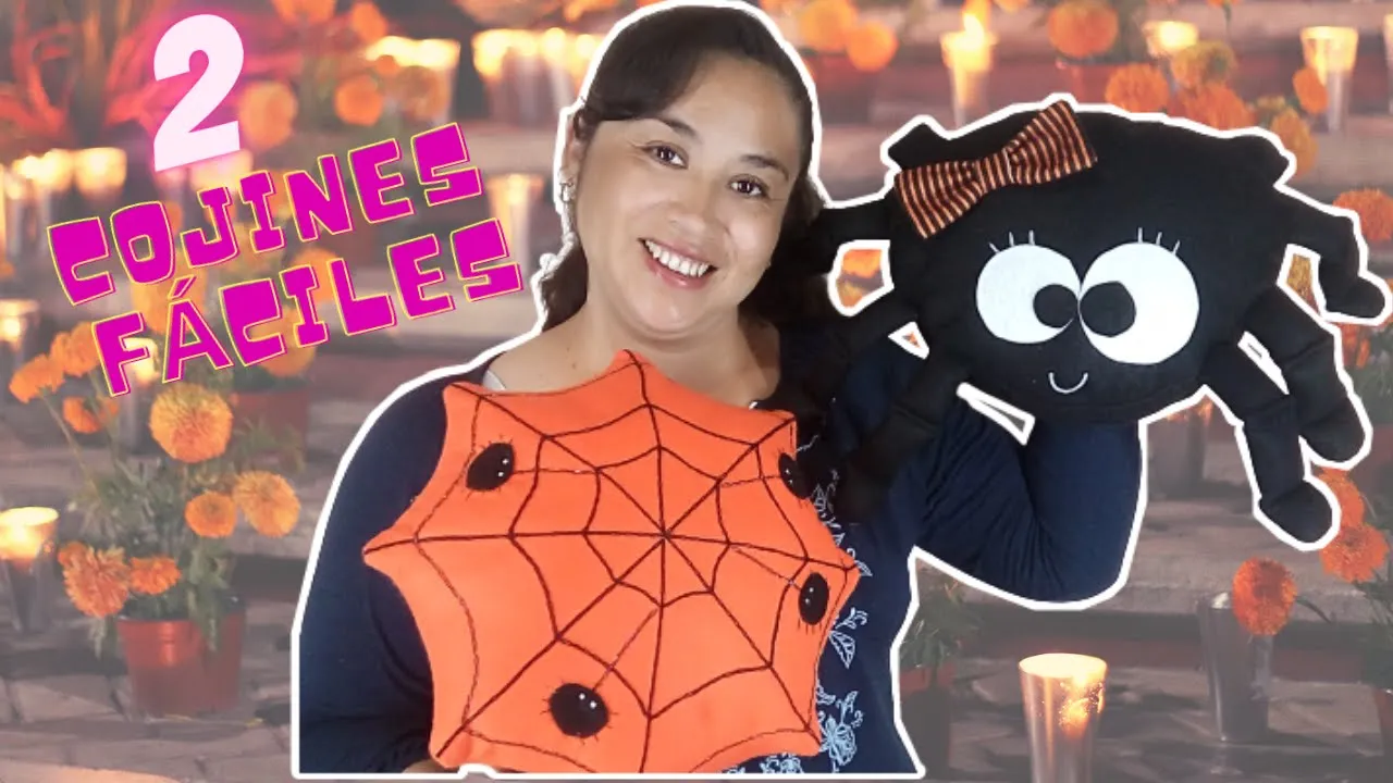 Como fazer almofadas divertidas de aranha e teia para o Halloween