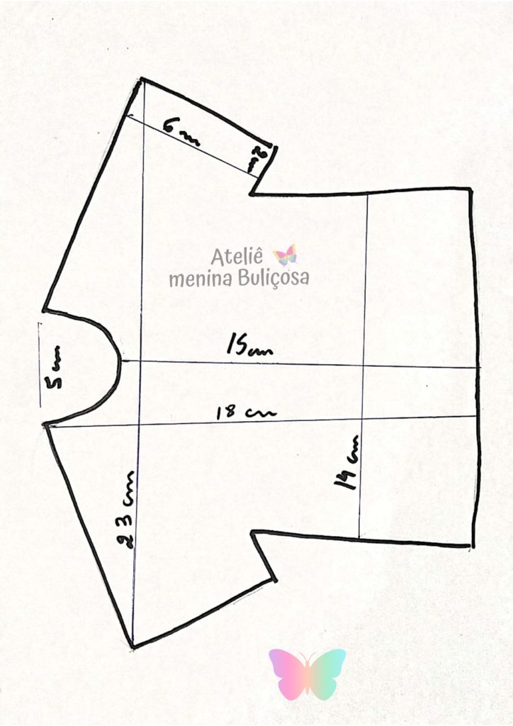 Como fazer blusa para o boneco de pano Luiz - molde parte 1