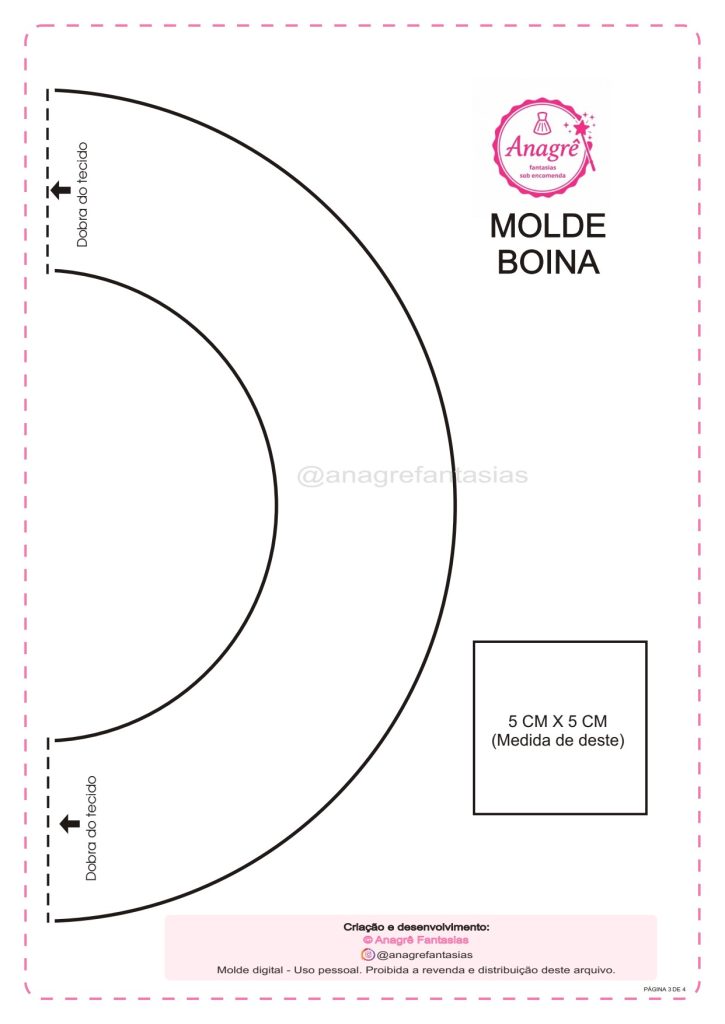 Como fazer boina francesa com acabamento profissional - molde parte 3