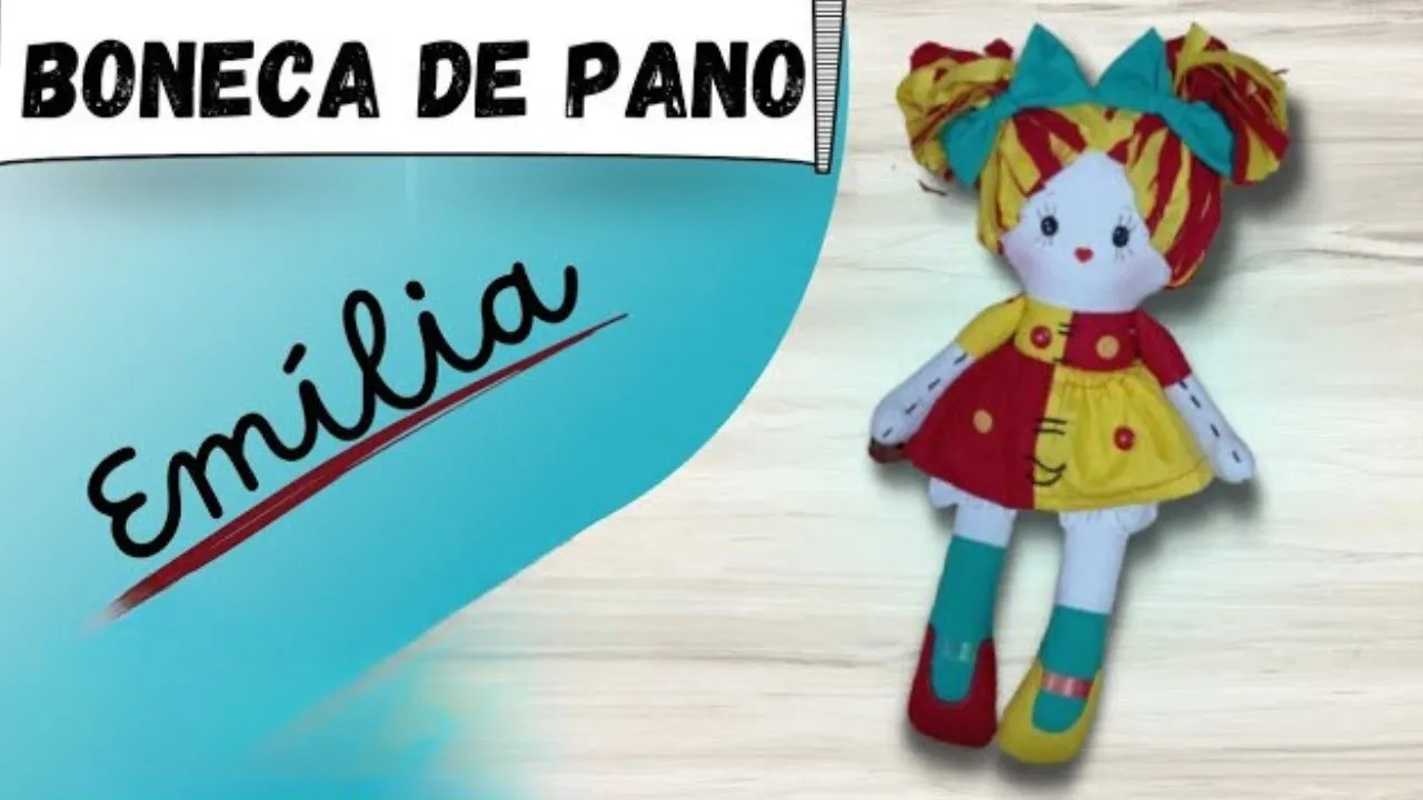 Como fazer boneca de pano Emília