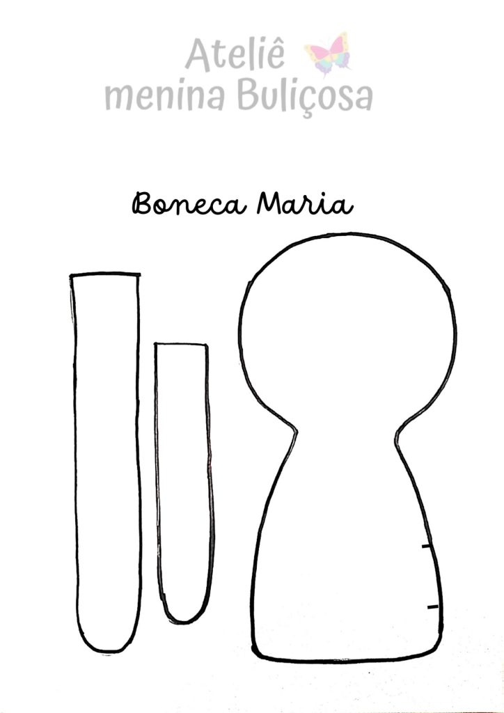 Como fazer boneca de pano fácil para iniciantes - molde parte 1
