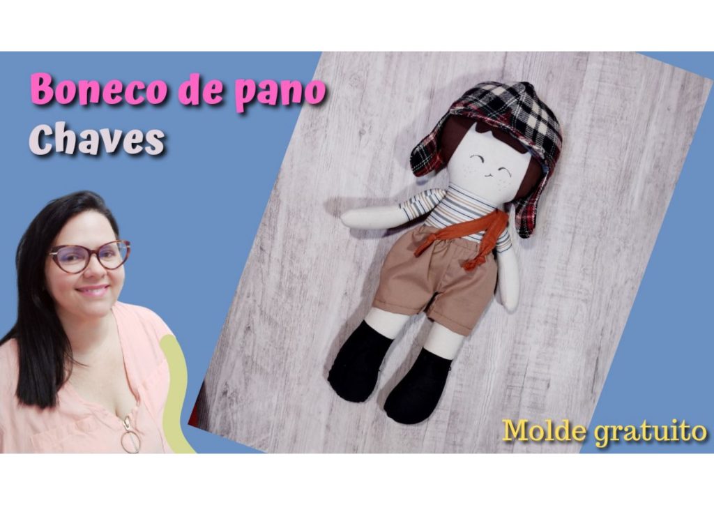 Como fazer boneco do Chaves de pano para brincar - molde parte 1