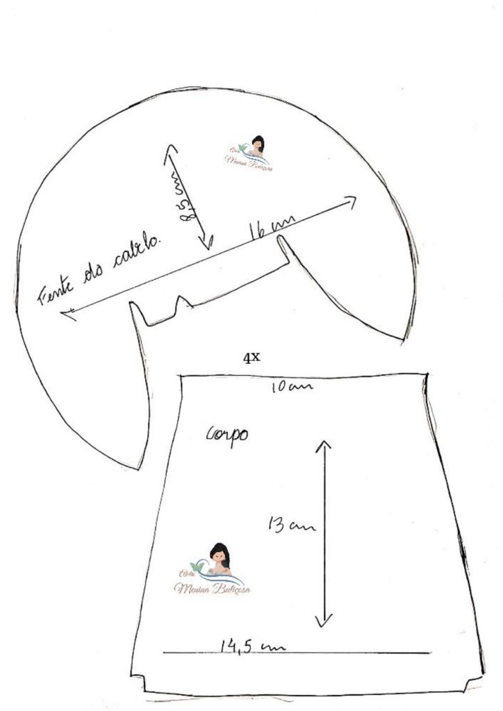 Como fazer boneco do Chaves de pano para brincar - molde parte 2