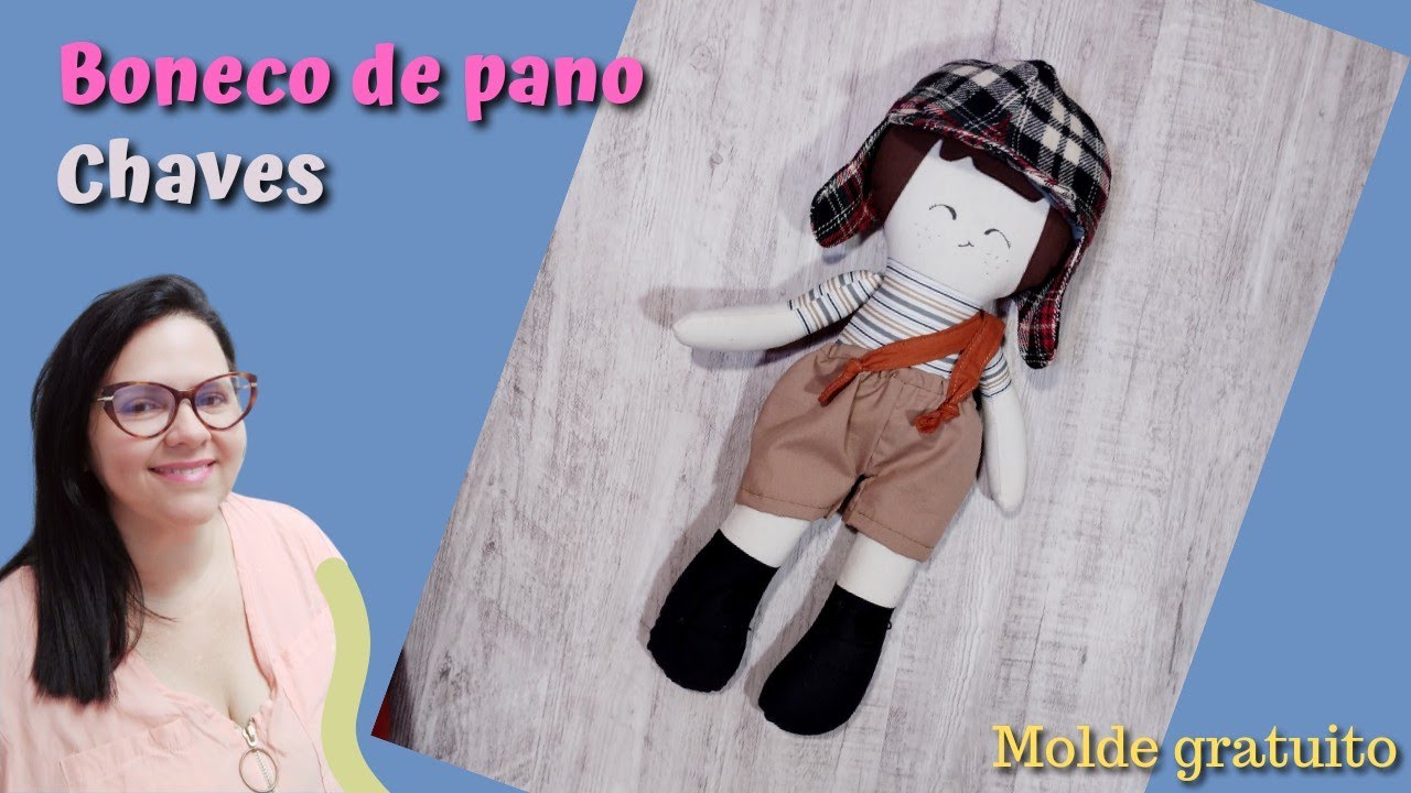 Como fazer boneco do Chaves de pano para brincar