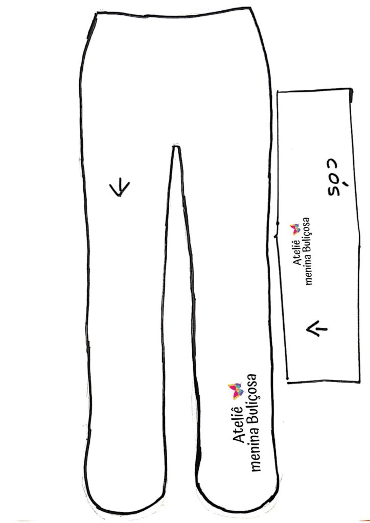 Como fazer calça para boneca de pano - molde parte 1