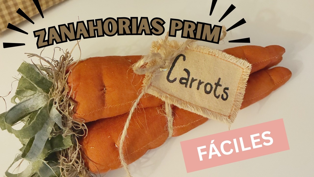 Como fazer cenouras de tecido estilo primitivo para a Páscoa e o ano todo