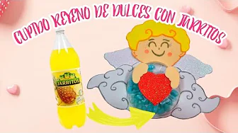 Como fazer cupido recheado de doces com garrafas