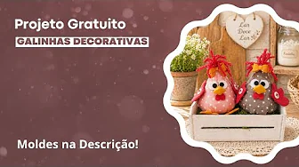 Como fazer galinhas de feltro