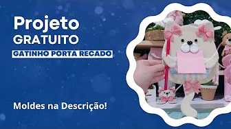 Como fazer gatinho porta-recado de feltro