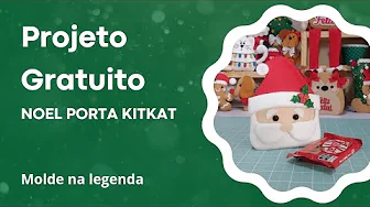 Como fazer Noel porta-KitKat de feltro