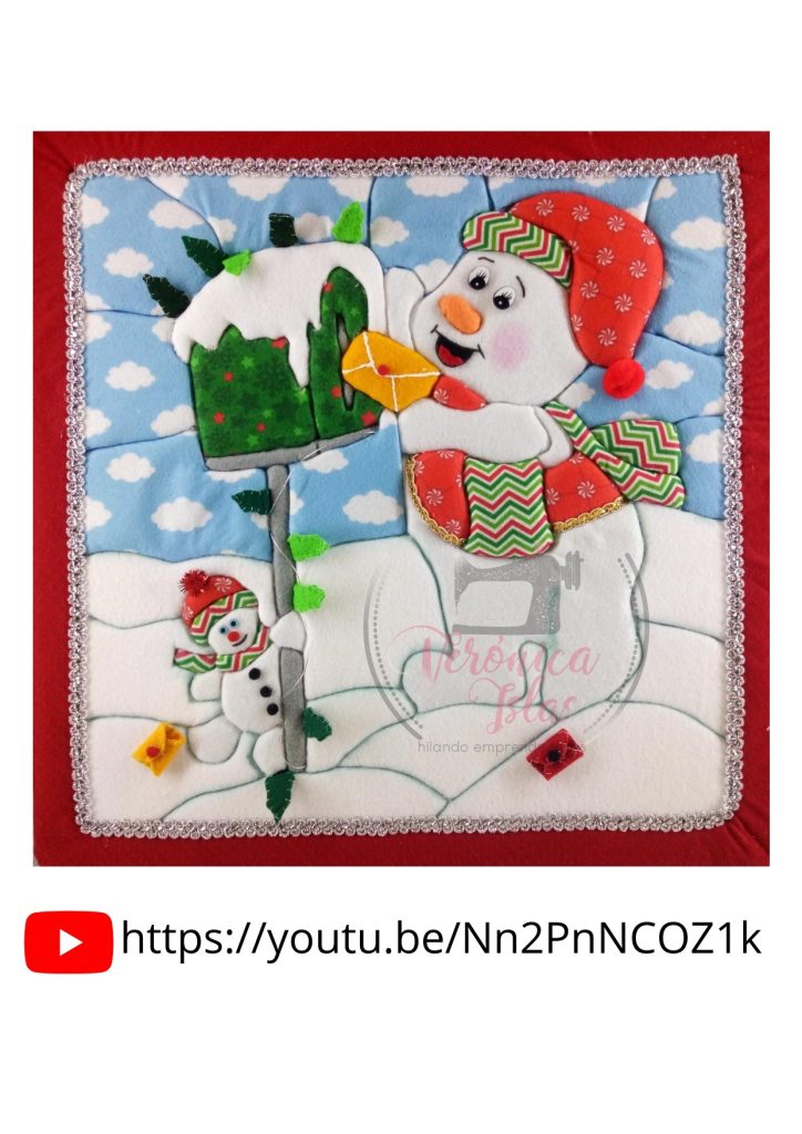 Como fazer quadro natalino na técnica de patchwork sem agulha - molde parte 1