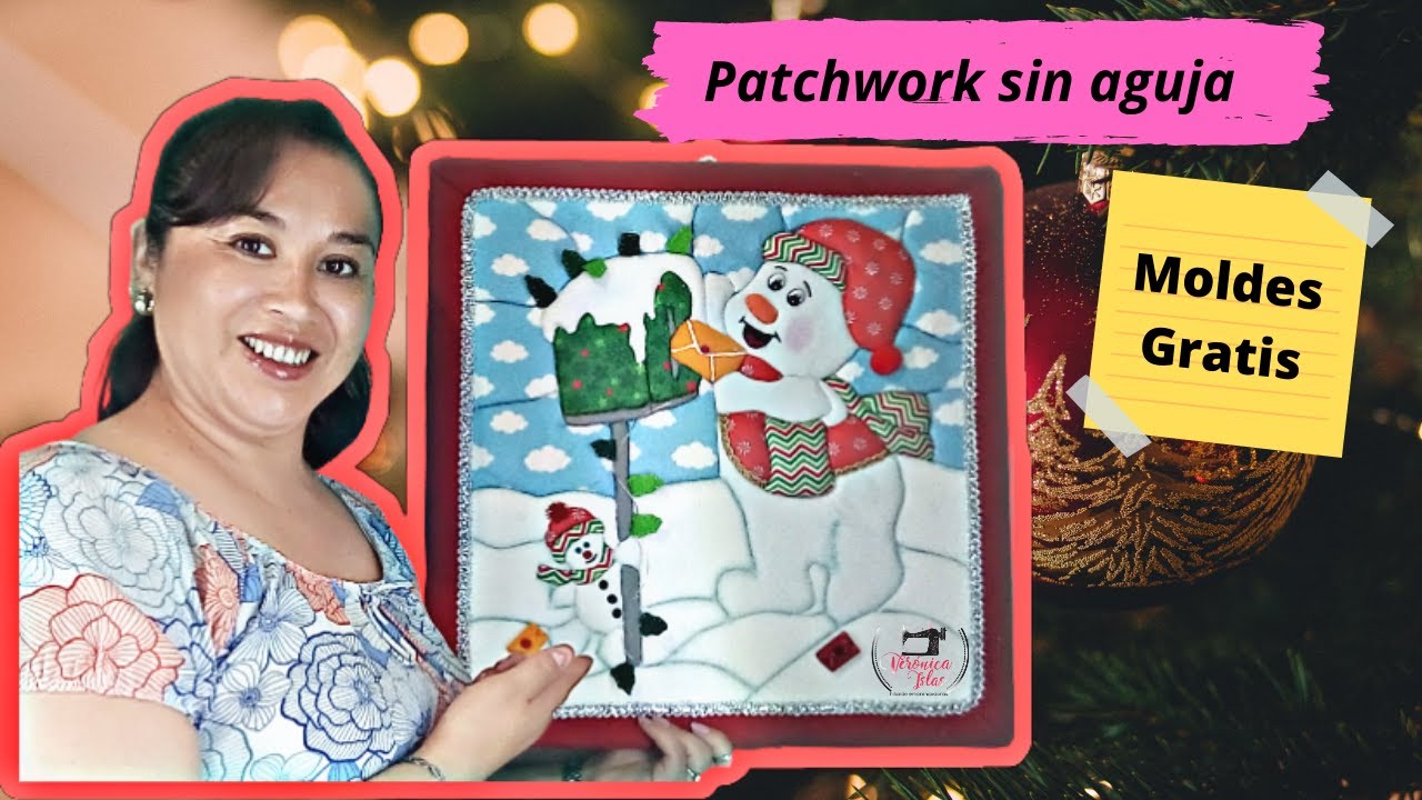 Como fazer quadro natalino na técnica de patchwork sem agulha
