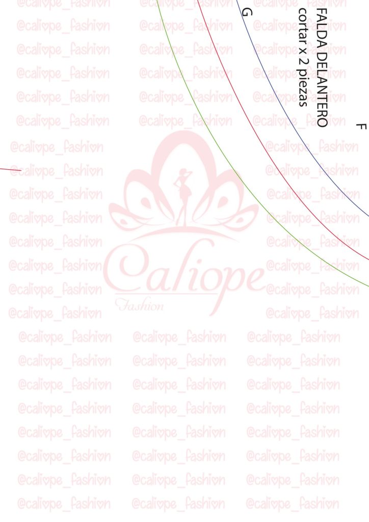 Como fazer saia transpassada envelope - molde parte 6