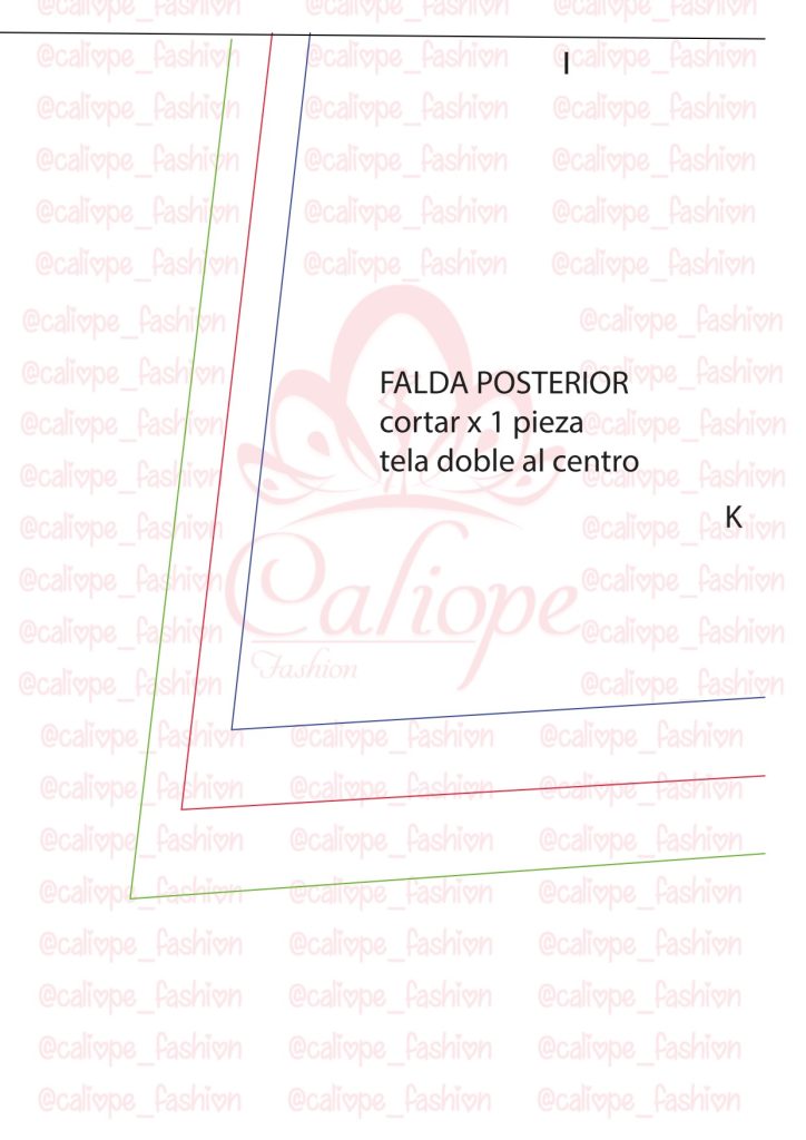 Como fazer saia transpassada envelope - molde parte 9