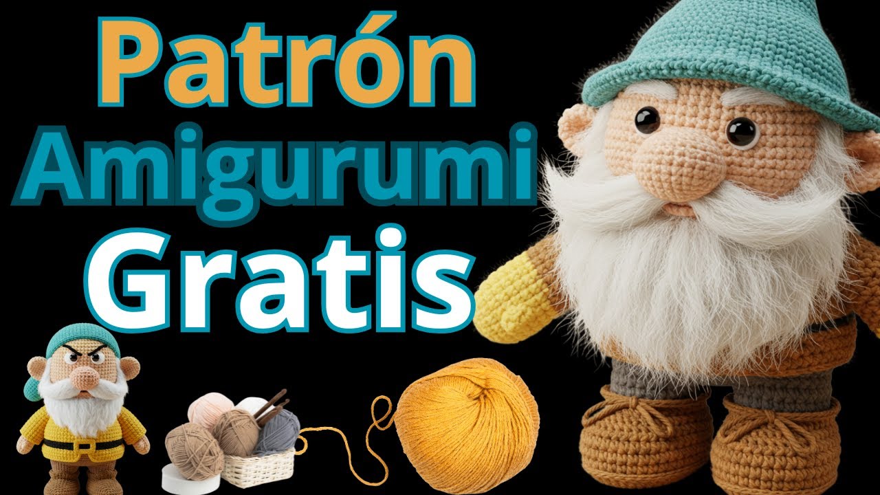 Dengoso dos Sete Anões de amigurumi