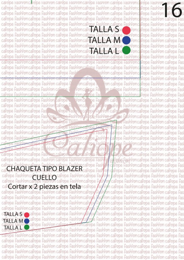 Jaqueta blazer feminina parte 2 - molde parte 17