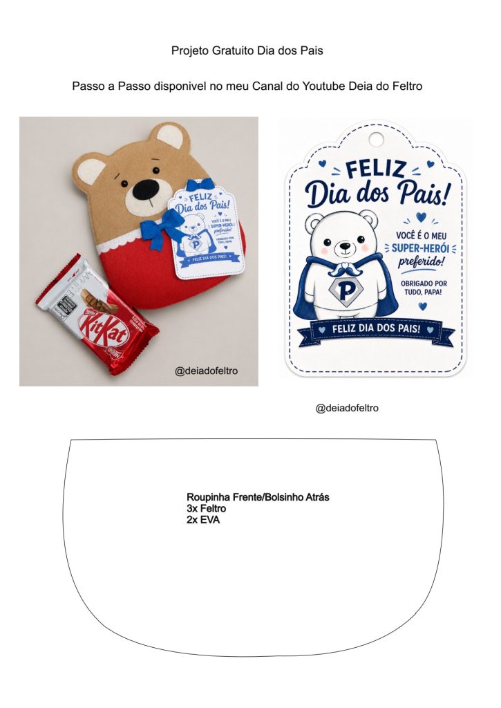Lembrancinha de Dia dos Pais - molde parte 1