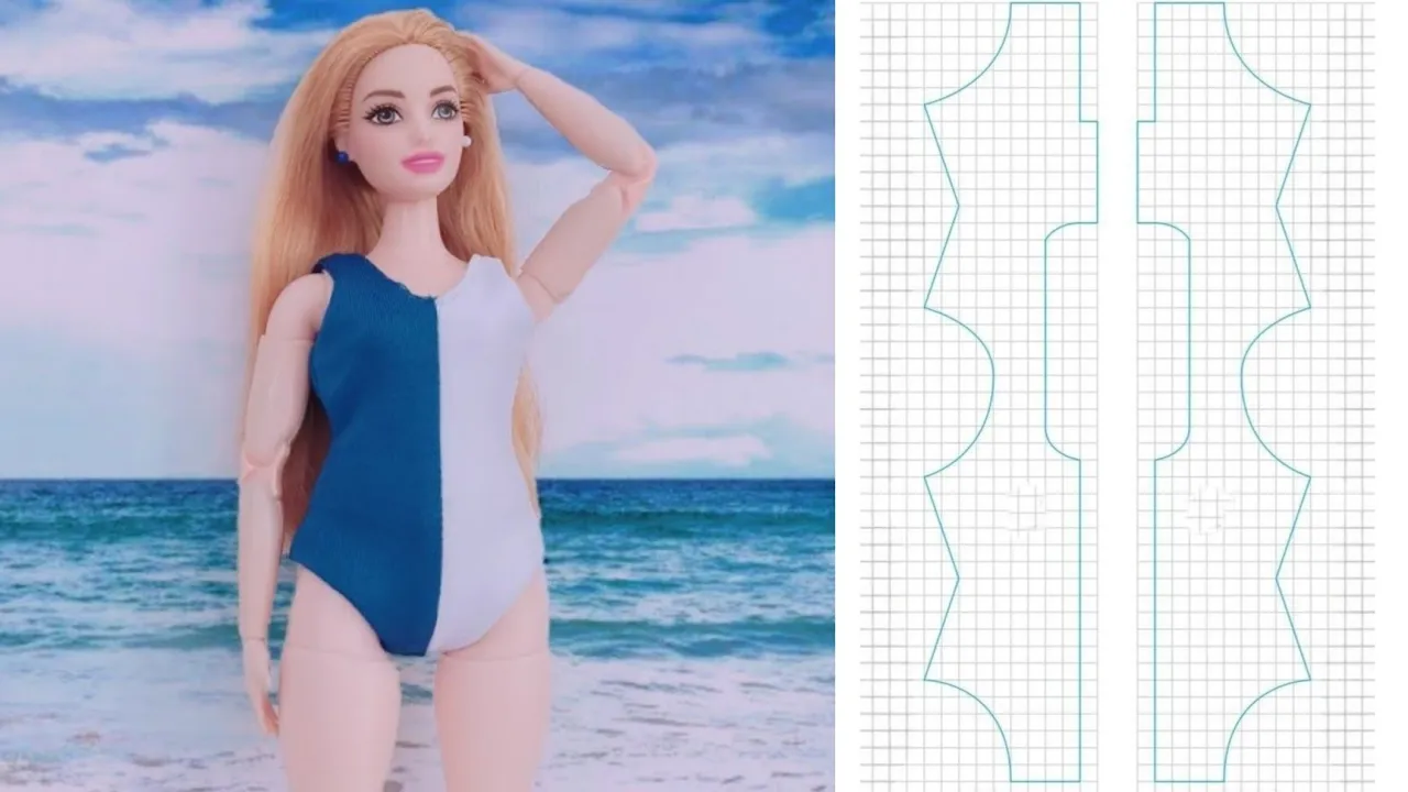 Maiô para Barbie Curvy