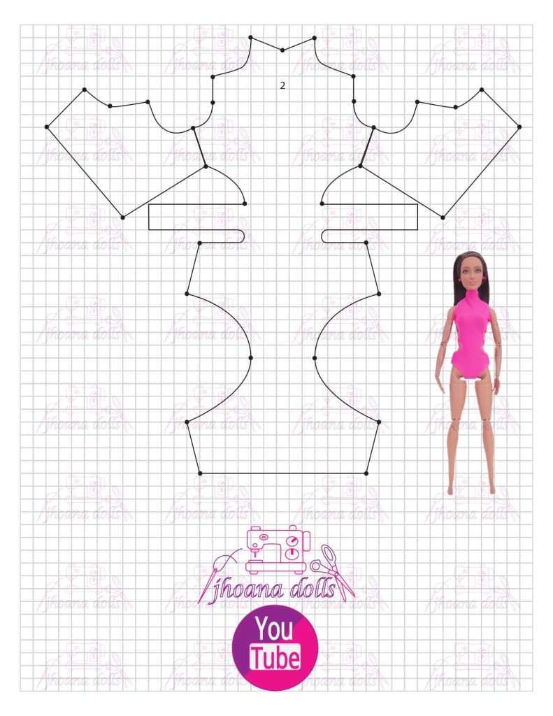 Maiôs para Barbie - molde parte 2