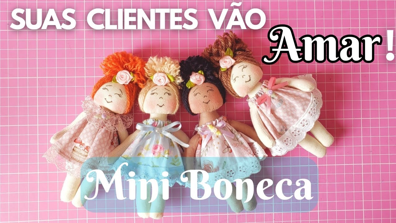 Mini boneca de pano passo a passo